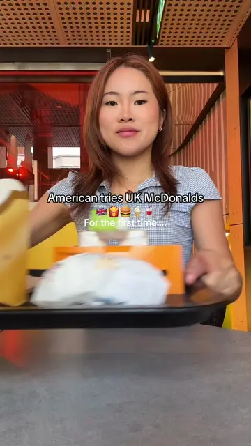 American tries @McDonald’s in the UK for the first time 🇬🇧🍔🍟🍦#mcdonalds #ta