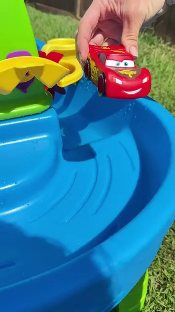 Beating the heat the best way we know how 🥵 the ultimate Cars sensory water tab