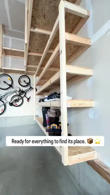 Another custom shelving project complete. 🔨 Built to fit this garage and the wa