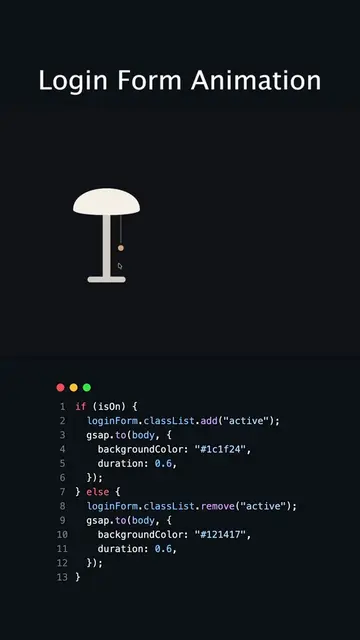 Login form Animation Using JavaScript! #javascript #htmlcss #coding #programming