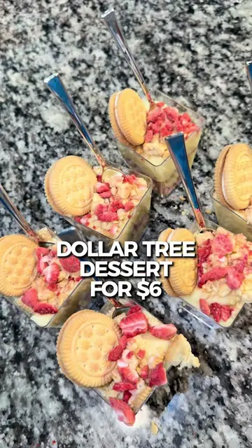 Dollar Tree dessert because we are on a budget but I still want to add some extr