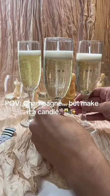 Looks like champagne. Burns like a candle. 🥂✨ Handcrafted gel candle with a spa