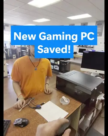 He only came in for a FREE front panel connector install... A few seconds later,
