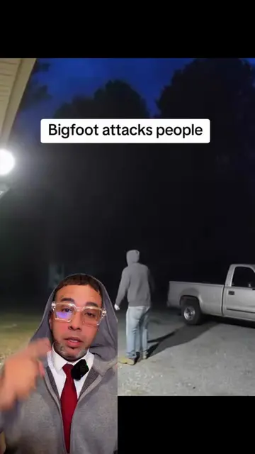 Bigfoot attacks people #bigfoot #creature #woods #fyp #scarytok