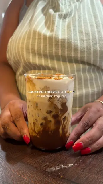 my comfort latte🥰 @NESCAFÉ USA #fyp #coffeetok #homecafe #icedlatte #cookiebutt