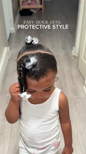 Need a quick protective style idea? 🎀✨ This easy & cute hairstyle is one of my 