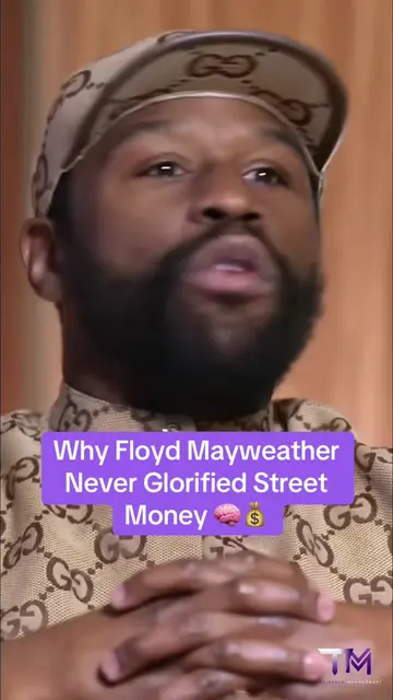 Floyd Mayweather never wanted to glorify making money the wrong way. He explains