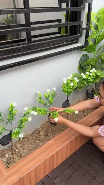 Naglagay ako ng artificial plants na solar sa labas ng bahay namin mima 😱 #fyp 