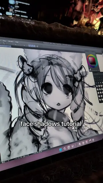face shadows tutorial 🩷 #arttutorial #illustration #digitalart #kawaiicore 