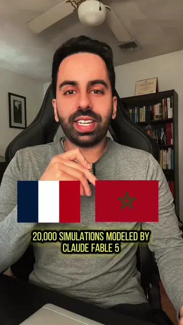20,000 sims to predict quarter final matches each on the best ai model. #ai #cla