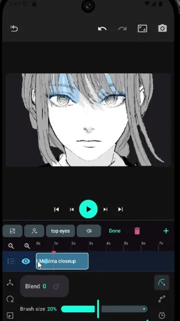making makima manga animation with this app 🤯 app is called mangacut #manga #an