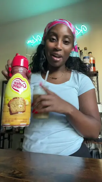 trying the new coffee mate banana bread creamer 🍌🍞  #coffeefinds #bananabread 