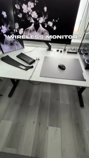 Is It wireless? 🫪  #techtok #minimalist #setup #GamingSetup #wallpaper 