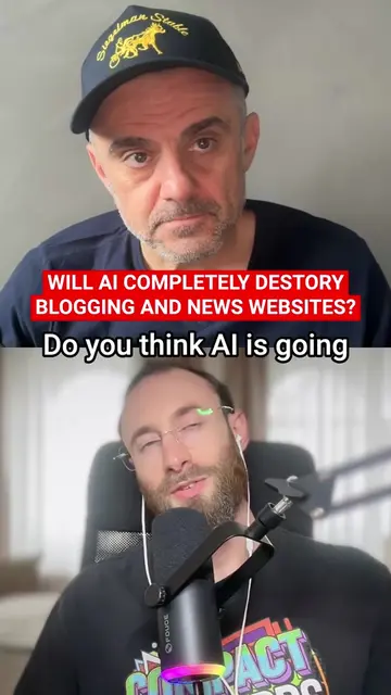 Asking @GaryVee if AI is going to completely destroy blogging and news sites as 