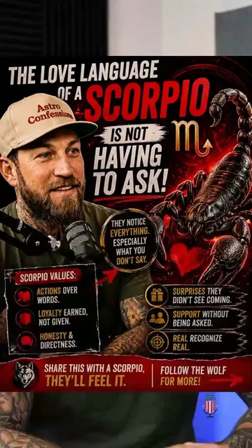 The love language of Scorpio is not having to ask.. watch this before you fall i