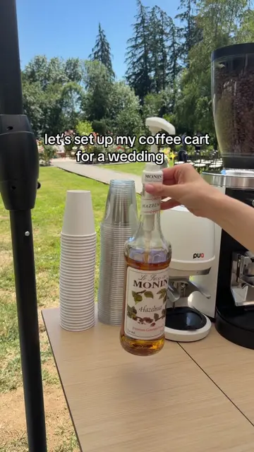 Let’s set up my coffee cart for a wedding✨ ig: @simply_coffeeco  #simplycoffeeco