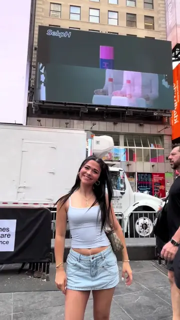 IT’S LIVE. 🗽💚 @kirra lee 🎀🐆 x SEL:PH has officially taken over Times Square.