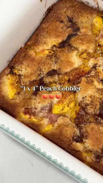 🍑😍❤️ #dessert #peachcobbler #recipes #food #fyp 