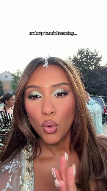 sometimes a rushed glam, is the best glam and also bring back fun makeup 🤭🩵 #y