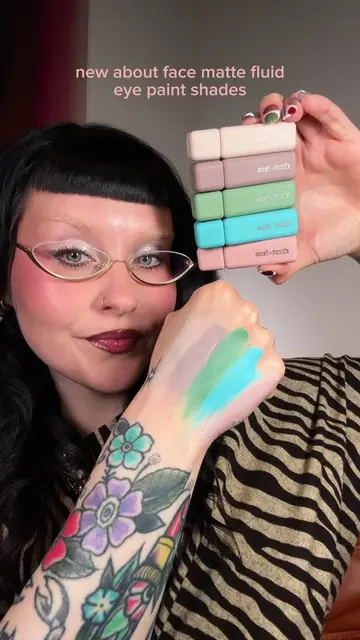 new @ABOUT FACES matte fluid eye paint shades!!! #aboutface #makeupswatches #mat