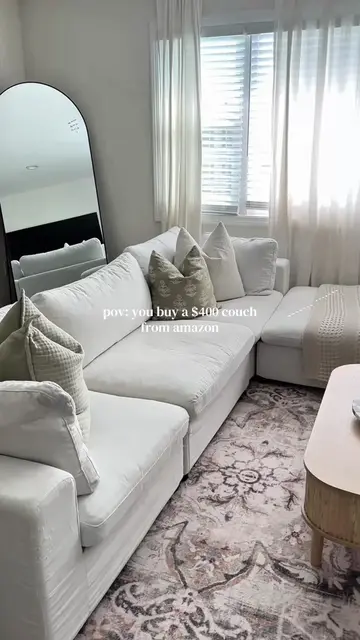 affordable couch from amazon! In my storefront 🔗🔗 #amazonfinds #amazoncouch #v