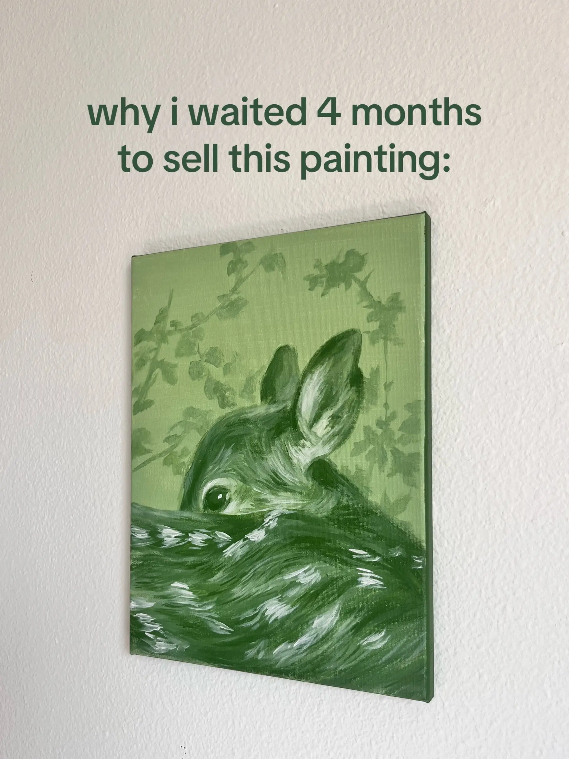 whoever finds this piece, take care of my baby!! #art #deer #painting 
