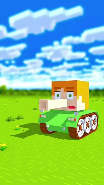 Alex-Tank vs Steve-Rocket-Launcher - Minecraft Animation #3danimation #Minecraft