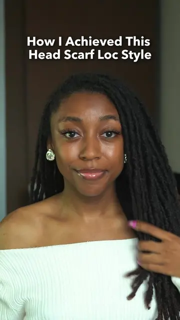 Here’s how I achieved this head scarf loc style from start to finish. Simple, co