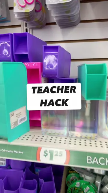 dollar tree hack 🙌 #classroomorganization #teacherorganization #classroomsetup 