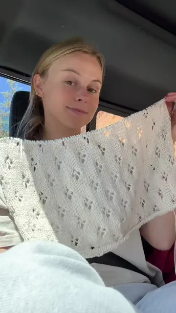 A fun balance of speed knitting and trying not to get car sick  #knittok #knit #