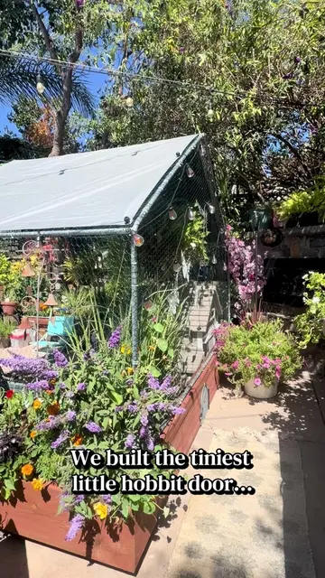🍄✨ Every magical garden deserves a tiny hobbit door… Today, our three call duck
