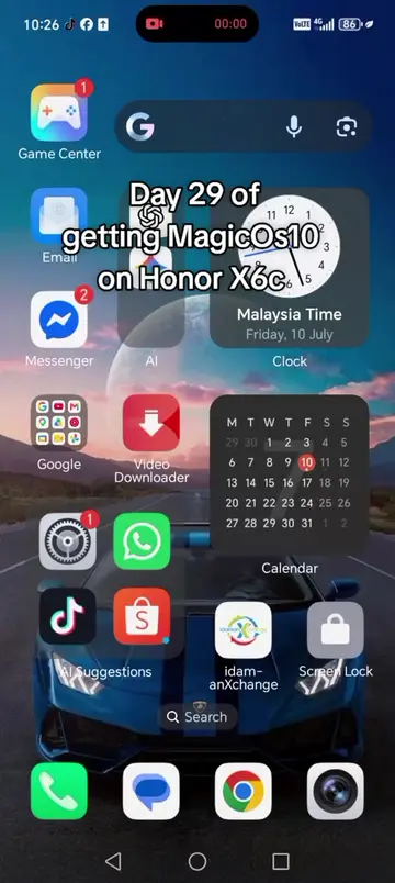Day 29 of getting MagicOs10 on Honor X6c #honorx6c #magicos10 #update #phone 