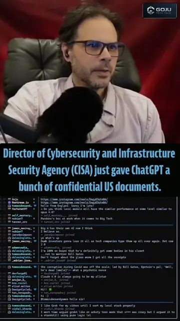 The head of US Cyber Defense Agency uploaded classified documents to ChatGPT, sp