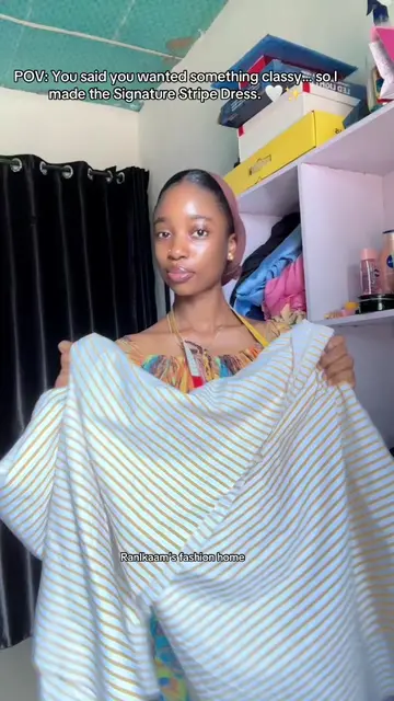 POV: You said you wanted something classy… so I made the Signature Stripe Dress.