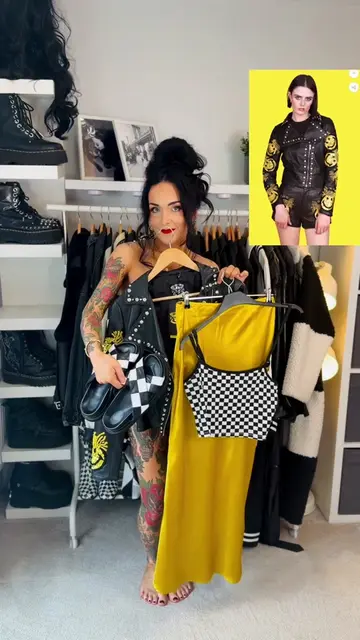 When two vibes collide 🤝🏁 Mixing dopamine dressing + alt fashion is my fav com