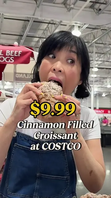 🥐🔥New Costco bakery item! #costco #croissant  #cinammon 