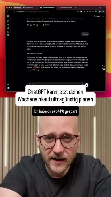 📌 Anleitung + Prompts → https://niklas.how/33 Kann ChatGPT deinen kompletten Wo