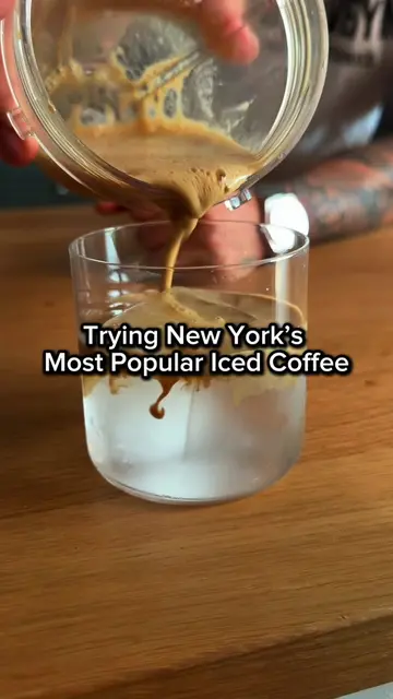 Trying New York City’s Viral Coconut Americano #coffee #coffeetiktok #espresso #