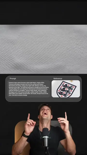 Comment "AI" on IG and I'll send you the exact prompt 🤯 This stitching effect t