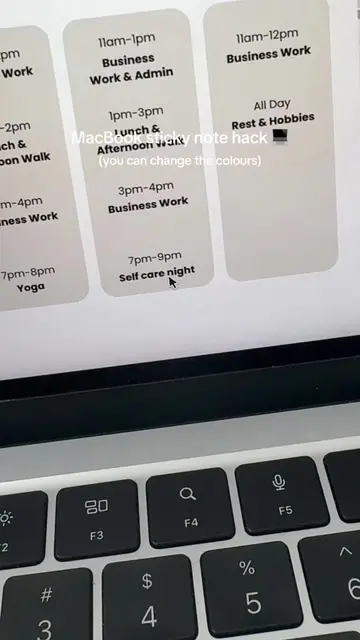 MacBook sticky note hack!! Change its colours💻💛 #macbook #desktopwallpaper #ma