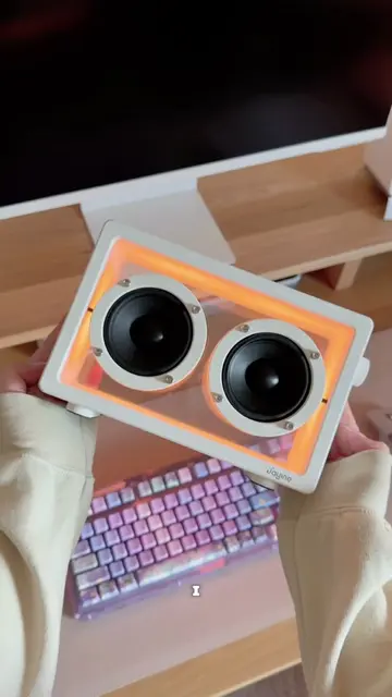 tiny desk upgrade, major personality boost ✨ #portablespeaker #cozydesksetup #ja