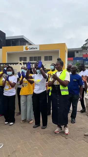 In support of the National Sanitation Day Exercise, Team CalBank PLC joined resi
