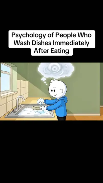 Psychology of People Who Wash Dishes Immediately After Eating #psychology #psych