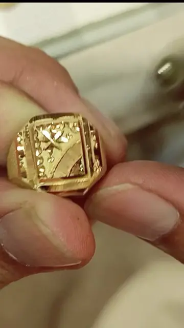 beautiful handicrafts satisfying jents goldring engraving🥰 #TikTokCreatorSearch