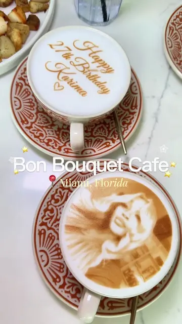 I stopped by @bonbouquetcafe in Miami and it is the prettiest place for a cute b