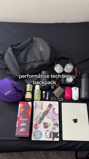 what’s in a tech bro’s backpack #backpack #Tech #softwareengineer #internship #w