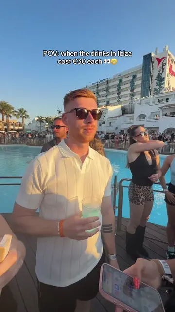 When the drinks cost €30 each in Ibiza, you take your time 👀😬 #ibiza #ibizasum
