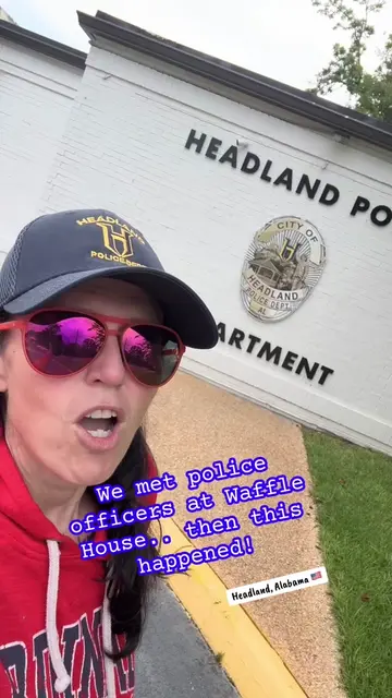 We met some Headland police officers at Waffle House and they invited us to come