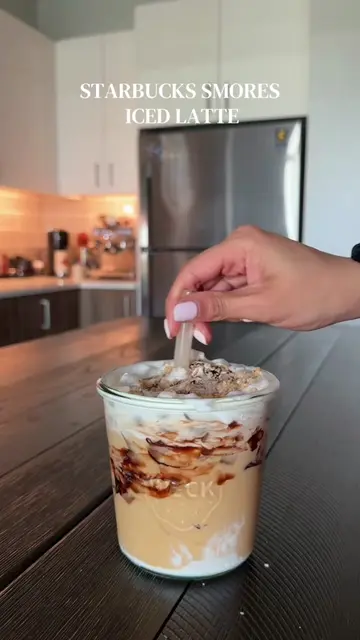 Starbucks who?! S’mores iced latte at home #coffeerecipe #icedlatte #starbucksre