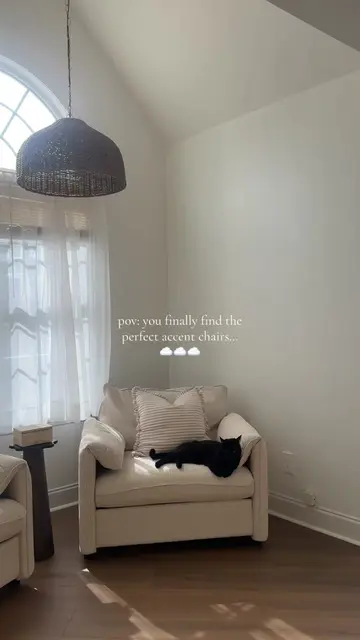 these viral accent chairs are TOTALLY worth the hype!!! I love them so much! 🤎☁